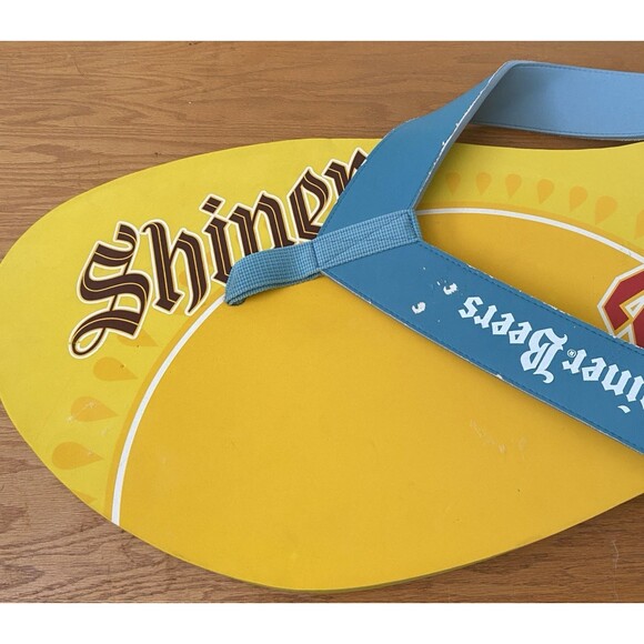 Shiner Ruby Redbird Promotional HUGE Flip Flop 35”x 10” RARE! - Picture 3 of 11